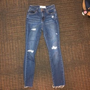 High-rise skinny jeans